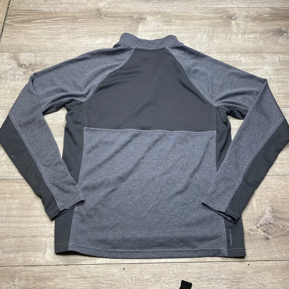 The North Face FlashDry Quarter Zip Pullover Mens Medium Grey Athletic Hiking